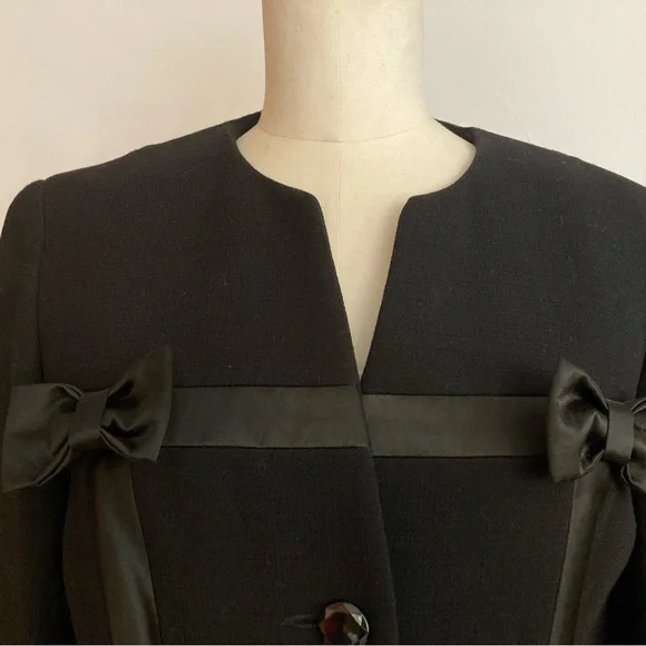 VINTAGE Dark Coquette Wool Blazer - Picture 7 of 13